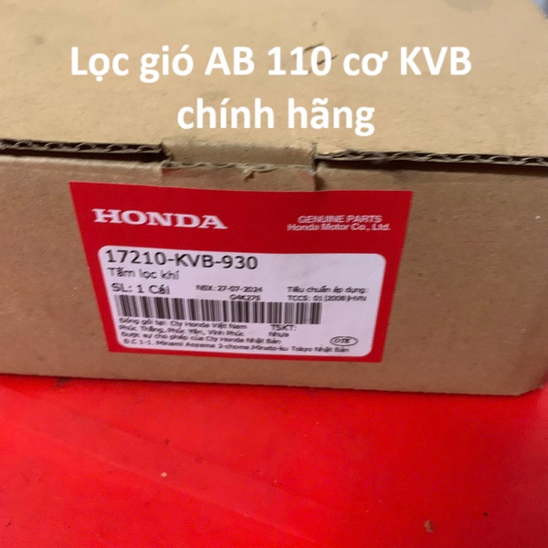 Lọc gió Air Blade 110 xăng cơ 17210-KVB-930